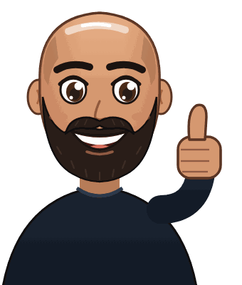 Cartoon of Ahmad giving a thumbs up